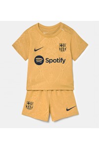 Fotbalové Dres Barcelona Dětské Venkovní Oblečení 2022-23 Krátký Rukáv (+ trenýrky)
